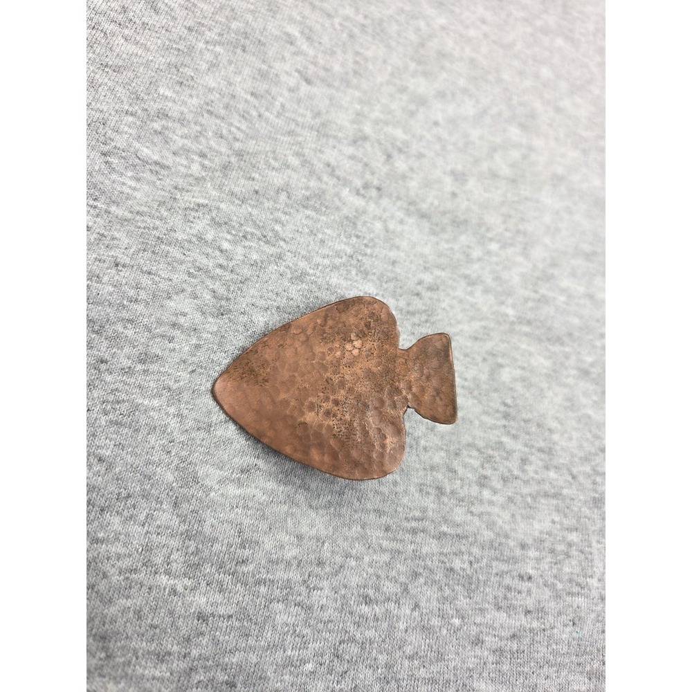 Vintage 1981 Handmade Hammered Copper Navajo Arrowhead Belt Buckle Southwestern